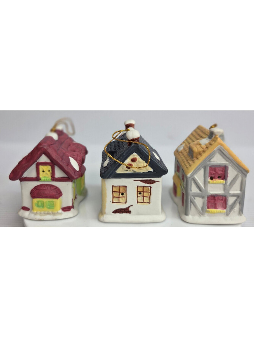 Reader’s Digest 1991 Miniature Porcelain Christmas Village Houses Set 3 NIB